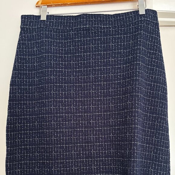 Anthropologie Maeve Women's Stretch Texture Cotton Pencil Skirt (size L) - Picture 1 of 4